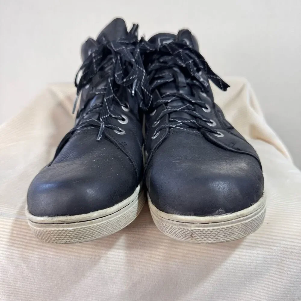Harley Davidson Mens Midland Waterproof riding shoe sneaker sz 10 black leather
